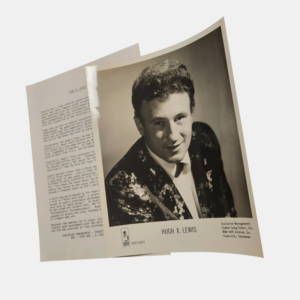 Vintage 60s Hugh X. Lewis Country Music 8x10 Press Photo & Press‎ Releases Kapp